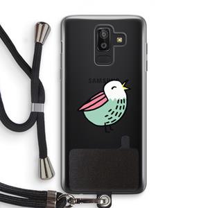 CaseCompany Birdy: Samsung Galaxy J8 (2018) Transparant Hoesje met koord