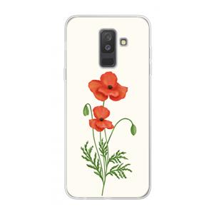 CaseCompany Red poppy: Samsung Galaxy A6 Plus (2018) Transparant Hoesje
