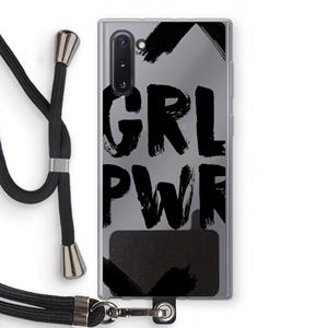 CaseCompany Girl Power #2: Samsung Galaxy Note 10 Transparant Hoesje met koord