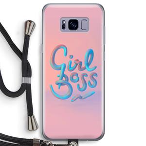CaseCompany Girl boss: Samsung Galaxy S8 Transparant Hoesje met koord