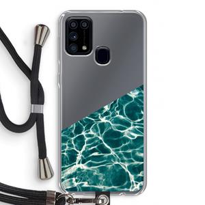 CaseCompany Weerkaatsing water: Samsung Galaxy M31 Transparant Hoesje met koord