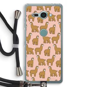 CaseCompany Alpacas: Sony Xperia XZ2 Compact Transparant Hoesje met koord