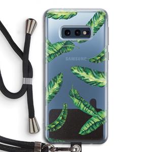 CaseCompany Lange bladeren: Samsung Galaxy S10e Transparant Hoesje met koord
