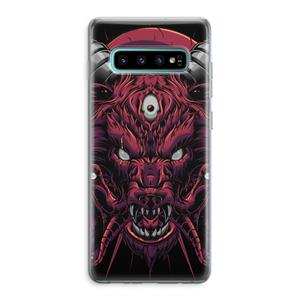CaseCompany Hell Hound and Serpents: Samsung Galaxy S10 Plus Transparant Hoesje