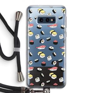 CaseCompany Sushi time: Samsung Galaxy S10e Transparant Hoesje met koord