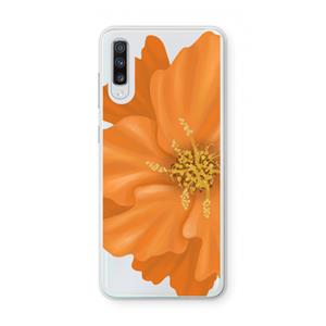 CaseCompany Orange Ellila flower: Samsung Galaxy A70 Transparant Hoesje