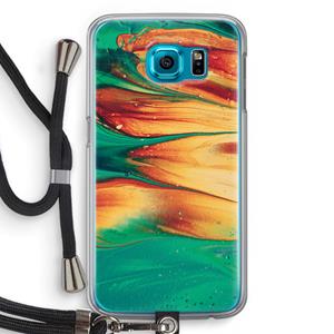 CaseCompany Green Inferno: Samsung Galaxy S6 Transparant Hoesje met koord