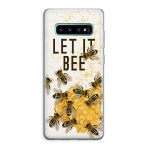CaseCompany Let it bee: Samsung Galaxy S10 Plus Transparant Hoesje
