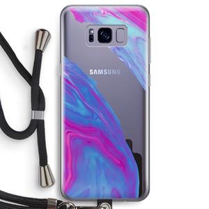 CaseCompany Zweverige regenboog: Samsung Galaxy S8 Transparant Hoesje met koord