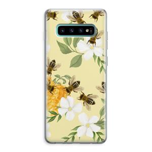 CaseCompany No flowers without bees: Samsung Galaxy S10 Plus Transparant Hoesje