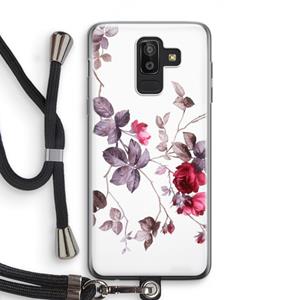 CaseCompany Mooie bloemen: Samsung Galaxy J8 (2018) Transparant Hoesje met koord