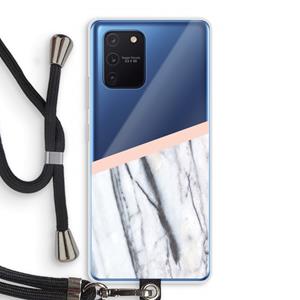 CaseCompany A touch of peach: Samsung Galaxy Note 10 Lite Transparant Hoesje met koord