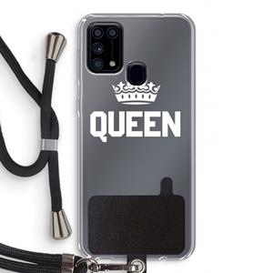 CaseCompany Queen zwart: Samsung Galaxy M31 Transparant Hoesje met koord