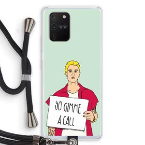 CaseCompany Gimme a call: Samsung Galaxy S10 Lite Transparant Hoesje met koord