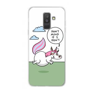 CaseCompany Unicorn: Samsung Galaxy A6 Plus (2018) Transparant Hoesje