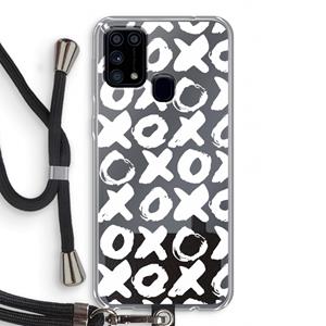 CaseCompany XOXO: Samsung Galaxy M31 Transparant Hoesje met koord