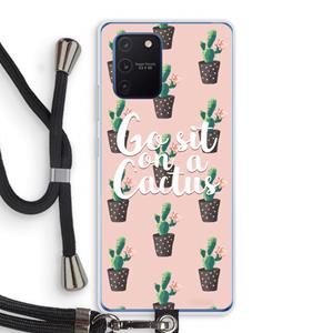 CaseCompany Cactus quote: Samsung Galaxy Note 10 Lite Transparant Hoesje met koord