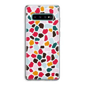 CaseCompany Colored Giraffe: Samsung Galaxy S10 Plus Transparant Hoesje