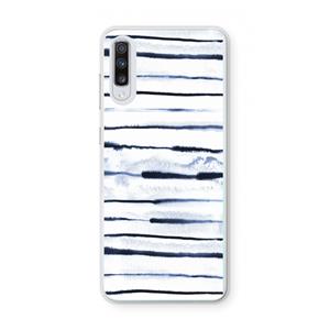 CaseCompany Ink Stripes: Samsung Galaxy A70 Transparant Hoesje