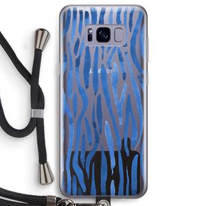 CaseCompany Blauwe nerven: Samsung Galaxy S8 Transparant Hoesje met koord