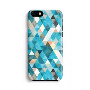 CaseCompany Gekleurde driehoekjes blauw: Volledig geprint iPhone SE 2020 Hoesje