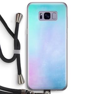 CaseCompany mist pastel: Samsung Galaxy S8 Transparant Hoesje met koord