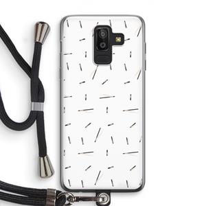 CaseCompany Hipster stripes: Samsung Galaxy J8 (2018) Transparant Hoesje met koord