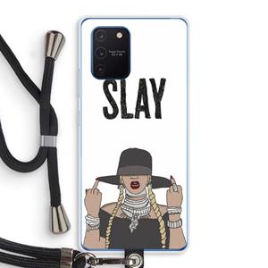 CaseCompany Slay All Day: Samsung Galaxy Note 10 Lite Transparant Hoesje met koord