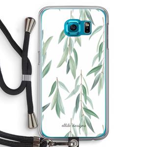 CaseCompany Branch up your life: Samsung Galaxy S6 Transparant Hoesje met koord