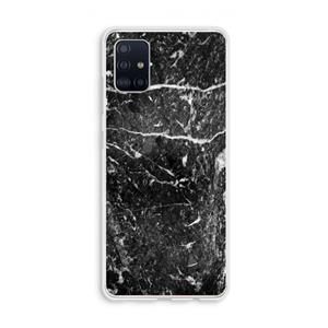 CaseCompany Zwart marmer: Galaxy A51 4G Transparant Hoesje