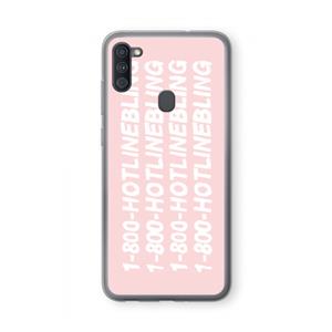 CaseCompany Hotline bling pink: Samsung Galaxy A11 Transparant Hoesje