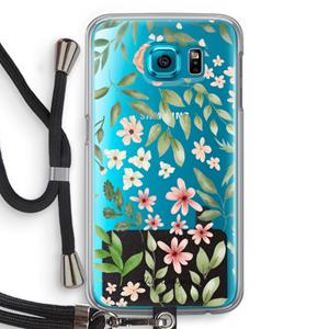 CaseCompany Botanical sweet flower heaven: Samsung Galaxy S6 Transparant Hoesje met koord