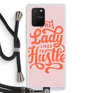 CaseCompany Hustle Lady: Samsung Galaxy S10 Lite Transparant Hoesje met koord