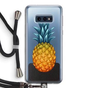CaseCompany Grote ananas: Samsung Galaxy S10e Transparant Hoesje met koord
