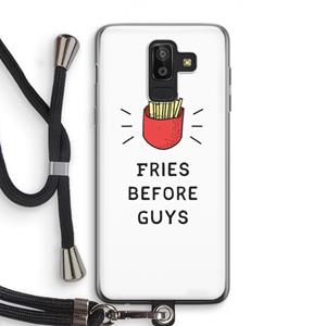 CaseCompany Fries before guys: Samsung Galaxy J8 (2018) Transparant Hoesje met koord