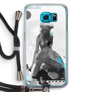 CaseCompany I will not feel a thing: Samsung Galaxy S6 Transparant Hoesje met koord