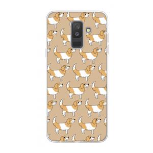 CaseCompany Doggy: Samsung Galaxy A6 Plus (2018) Transparant Hoesje