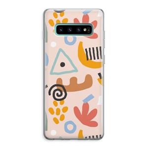 CaseCompany Abstract: Samsung Galaxy S10 Plus Transparant Hoesje