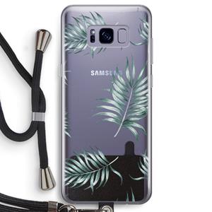 CaseCompany Simple leaves: Samsung Galaxy S8 Transparant Hoesje met koord