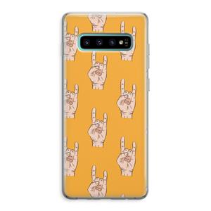 CaseCompany Rock: Samsung Galaxy S10 Plus Transparant Hoesje