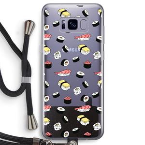 CaseCompany Sushi time: Samsung Galaxy S8 Transparant Hoesje met koord