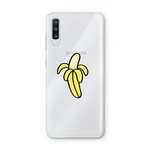 CaseCompany Banana: Samsung Galaxy A70 Transparant Hoesje