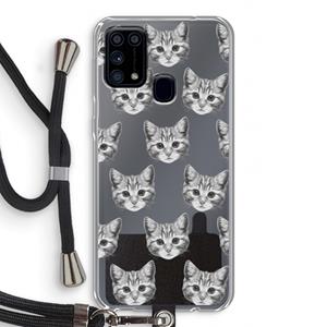 CaseCompany Kitten: Samsung Galaxy M31 Transparant Hoesje met koord