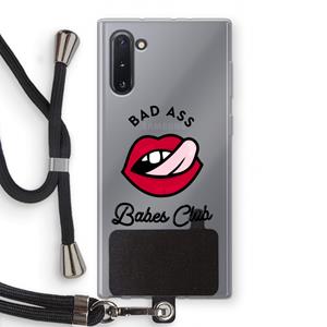 CaseCompany Badass Babes Club: Samsung Galaxy Note 10 Transparant Hoesje met koord