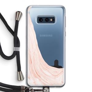 CaseCompany Peach bath: Samsung Galaxy S10e Transparant Hoesje met koord