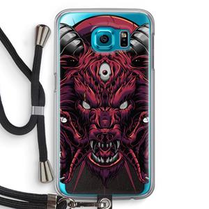 CaseCompany Hell Hound and Serpents: Samsung Galaxy S6 Transparant Hoesje met koord