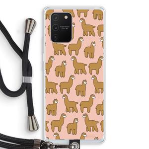 CaseCompany Alpacas: Samsung Galaxy S10 Lite Transparant Hoesje met koord