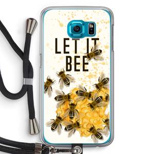 CaseCompany Let it bee: Samsung Galaxy S6 Transparant Hoesje met koord