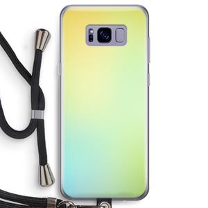 CaseCompany Minty mist pastel: Samsung Galaxy S8 Transparant Hoesje met koord