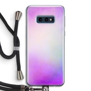 CaseCompany Clouds pastel: Samsung Galaxy S10e Transparant Hoesje met koord